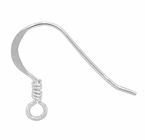 Earring, Sterling Silver, Shepherds Hook - 19mm x 13mm - 1 pair