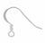 Earring, Sterling Silver, Shepherds Hook - 19mm x 13mm - 1 pair