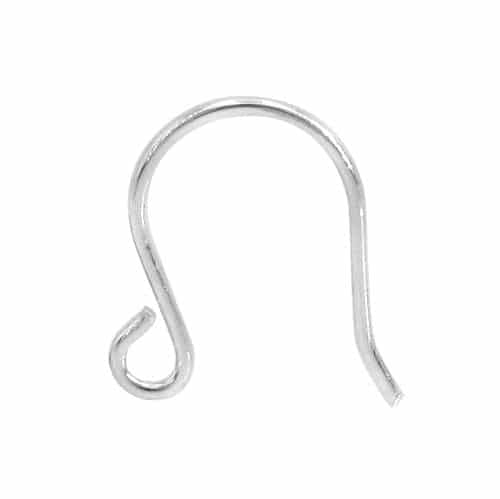 Earring, Sterling Silver, Shepherds Hook - 10.5mm x 8.5mm - 1 Pair