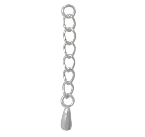 Teardrop Chain Extender, Sterling Silver, 1 inch - 1pc