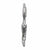 Earring, Sterling Silver, Leverback w/ 1mm loop - 16mm x 9mm - 1 pair