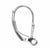 Earring, Sterling Silver, Leverback w/ 1mm loop - 16mm x 9mm - 1 pair