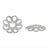 Bead Cap, Flower, Sterling Silver, Available in 7mm, 9mm, 10mm Diameter