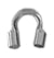 Terminators, Wire Guards, Sterling Silver, Smooth Plain Cable Thimble, 0.045' hole, 5mm L with a 1mm thickness- 6 pcs