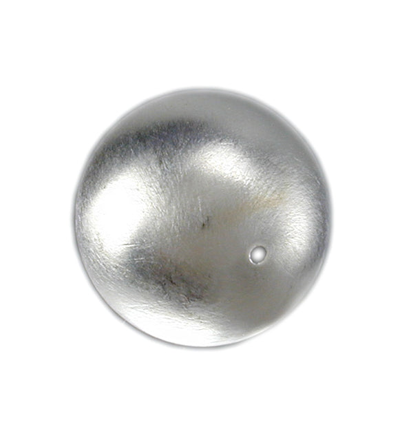 Bead, Sterling Silver, Round Frosted Ball - 10mm/1mm hole - 1pc