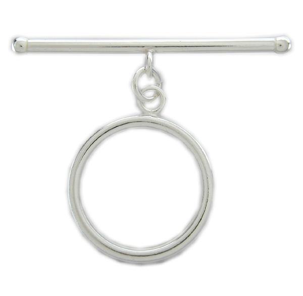 Toggle, Sterling Silver, Smooth Plain, Loop-20mm D, Bar-38mm , 1 set - Butterfly Beads