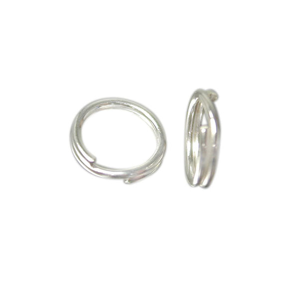 Split Rings, Sterling Silver, 6mm, 4 pcs