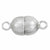 Clasp, Oval Magnetic, Sterling Silver,  8mm x 6mm, Sold Per pkg of 1