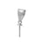 Bail, Smooth Glue, Rhodium Plated on Sterling Silver, 7mm (Pin), 16mm X 4.5mm - 1pc - Butterfly Beads