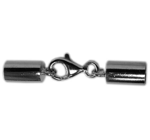 Terminators, Cord Ends w/ Clasp, Sterling Silver, Available in 32mmL or 36mmL, 1pc