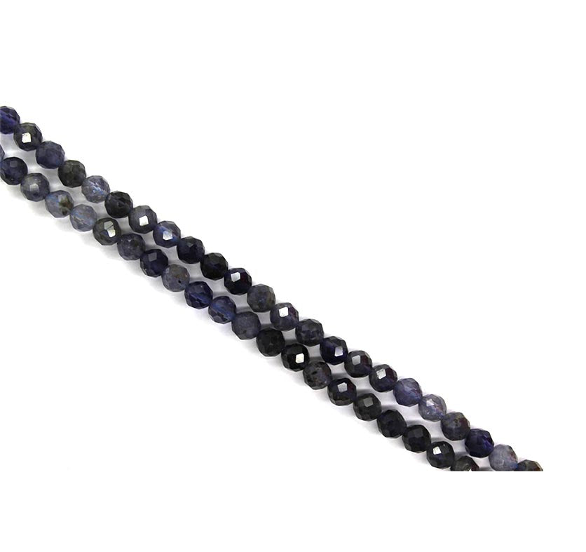 Faceted Iolite, Semi-Precious Stone, 4mm, 88 pcs per strand