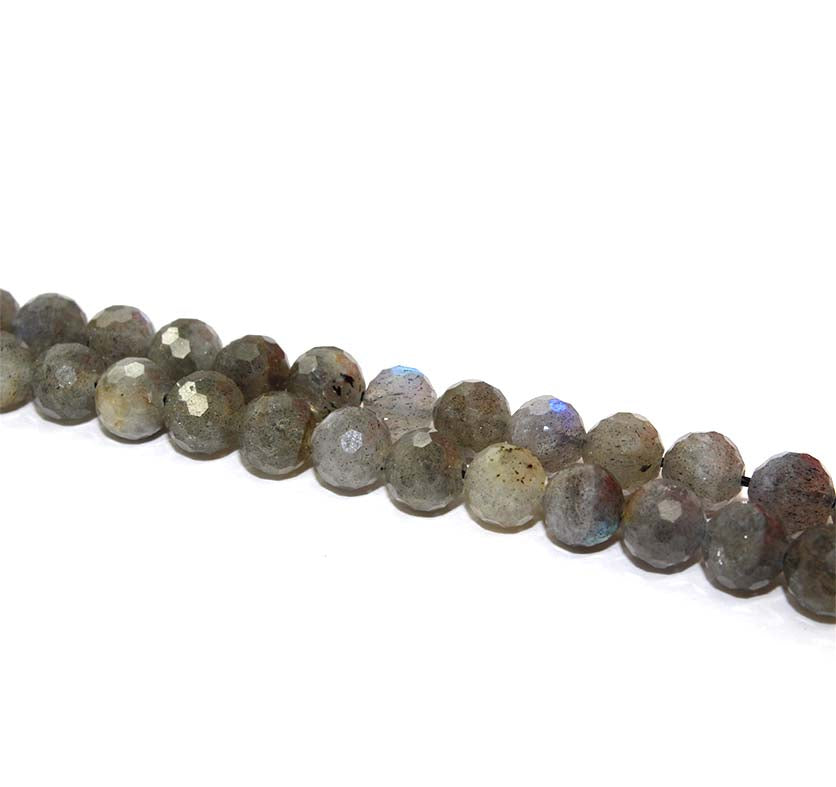 Labradorite Faceted, Semi-Precious Stone, 6mm, 68 pcs per strand