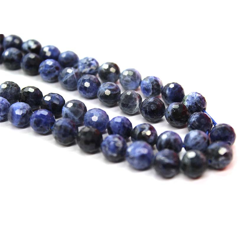 Faceted Sodalite (HQ), Semi-Precious Stone, 8mm, 48 pcs per strand