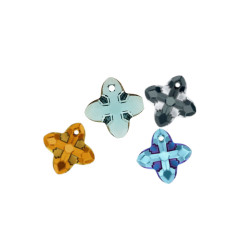 Swarovski Pendants, Cross Tribe (6868), 14mm, 4 pcs, Mixed Colours in Bag