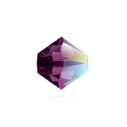 Swarovski Crystal Beads, Xilion Bicone AB (5328), 6mm, 15 pcs per bag, Available in 28 Colours