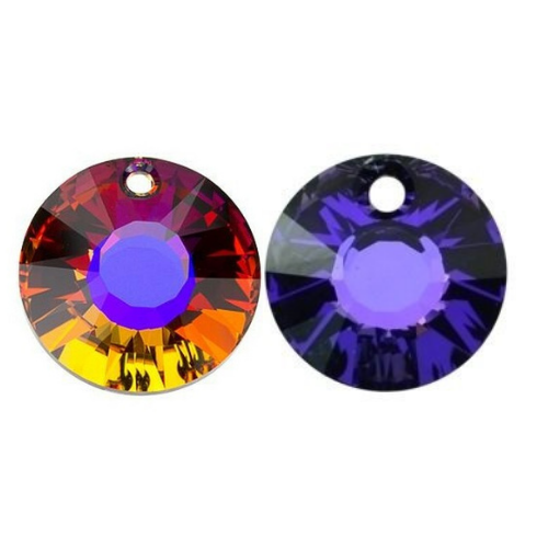 Swarovski Pendants, Sun Pendant (6724), 12mm, 2 pcs per bag, Available in 8 Colours