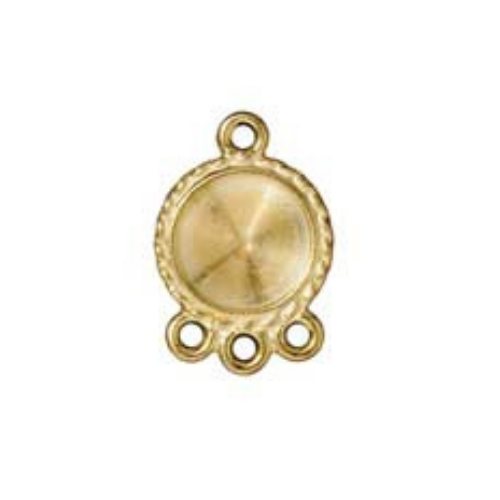 TierraCast Setting for Swarovski Rivoli, 12mm, Plain or Beaded, 1-3 Loop, Available in 3 Colors, 1 pair per bag