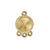 TierraCast Setting for Swarovski Rivoli, 12mm, Plain or Beaded, 1-3 Loop, Available in 3 Colors, 1 pair per bag