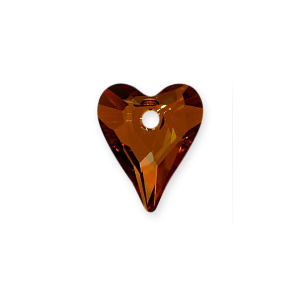 Swarovski Pendants, Wild Heart (6240), 17mm x 14mm, 3 pcs per bag, Available in 5 Colours