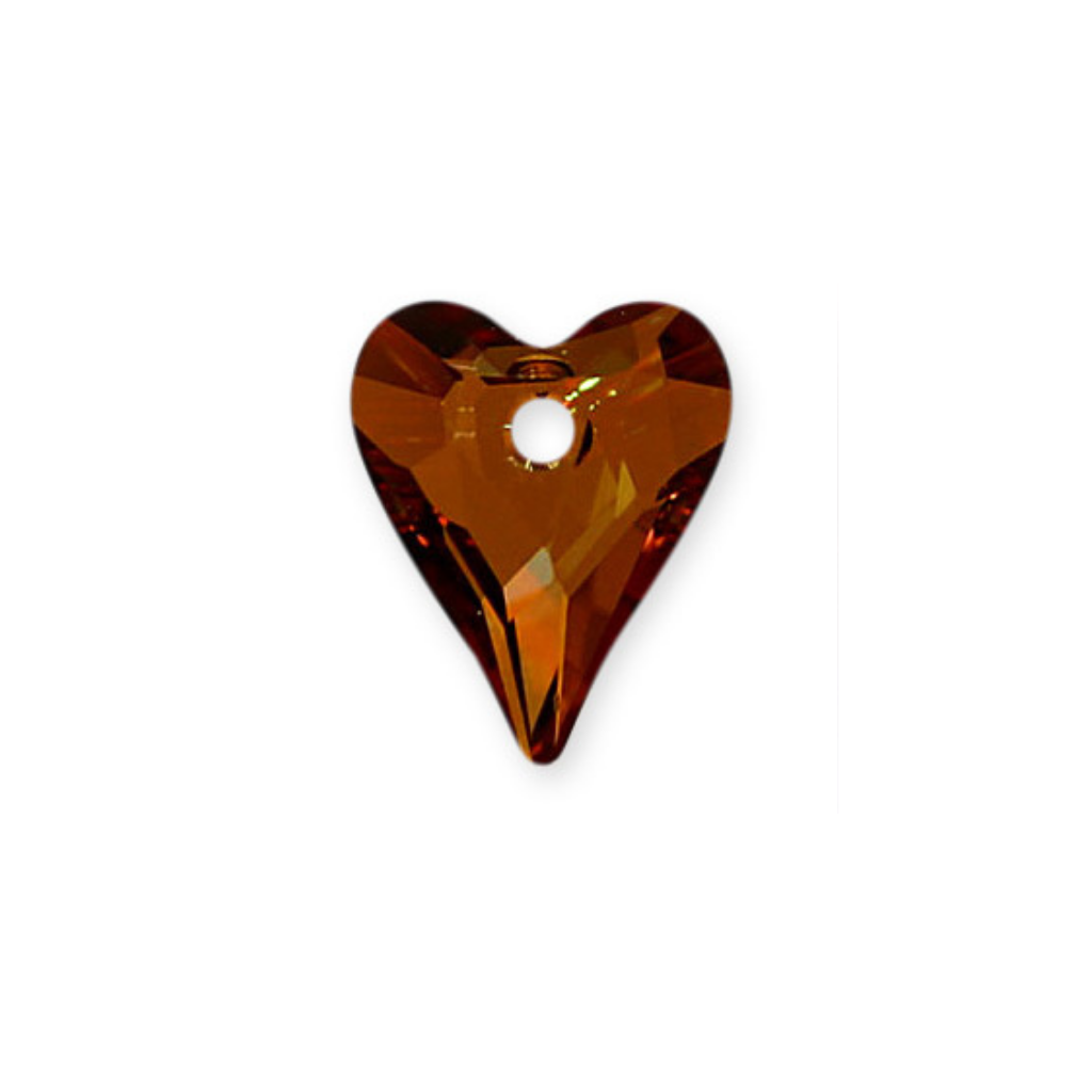 Swarovski Pendants, Wild Heart (6240), 27mm x 22mm, 1 pc per bag, Available in 5 Colours