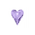 Swarovski Pendants, Wild Heart (6240), 27mm x 22mm, 1 pc per bag, Available in 5 Colours