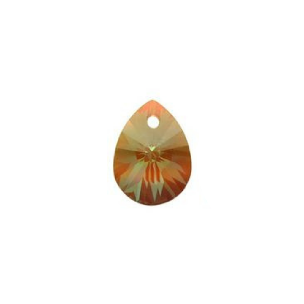 Swarovski Pendants, Mini Pear (6128), 12mm, 2 pcs per bag, Available in 7 Colours