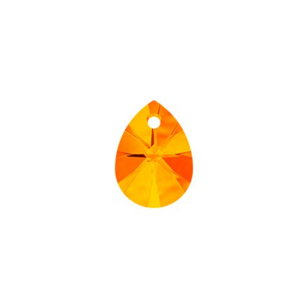 Swarovski Pendants, Mini Pear (6128), 12mm, 2 pcs per bag, Available in 7 Colours