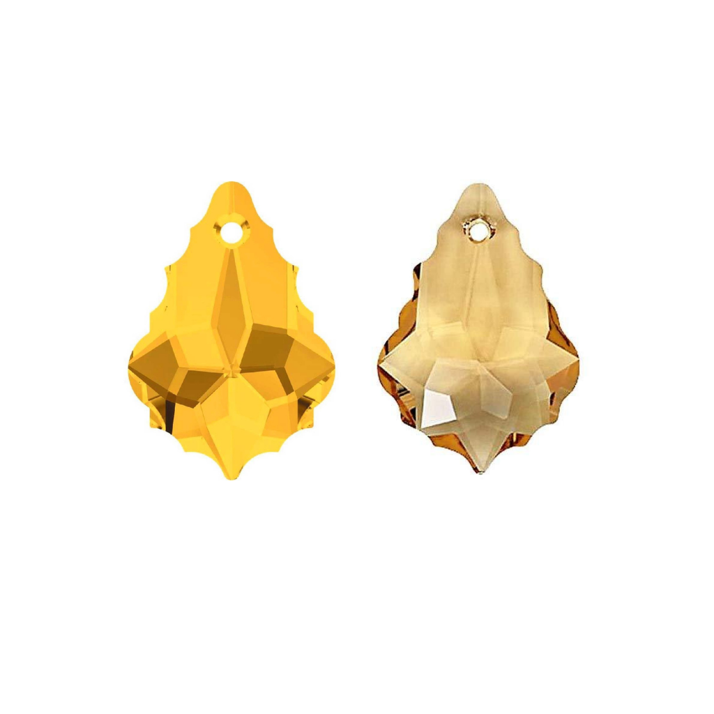 Swarovski Pendants, Baroque (6090), 16mm x 11mm, 2 pcs per bag, Available in 4 Colours