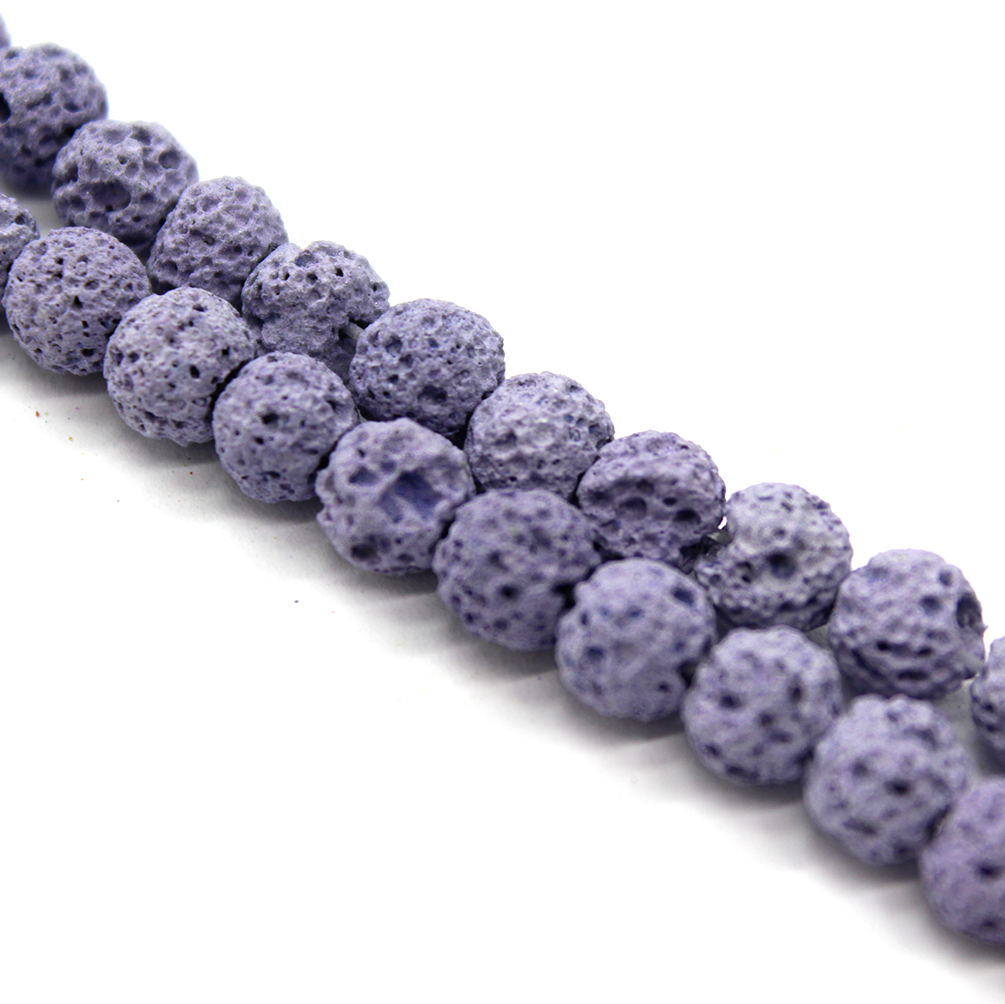 Violet Lava Stone, Semi-Precious Stone, 6mm, 60 pcs per strand
