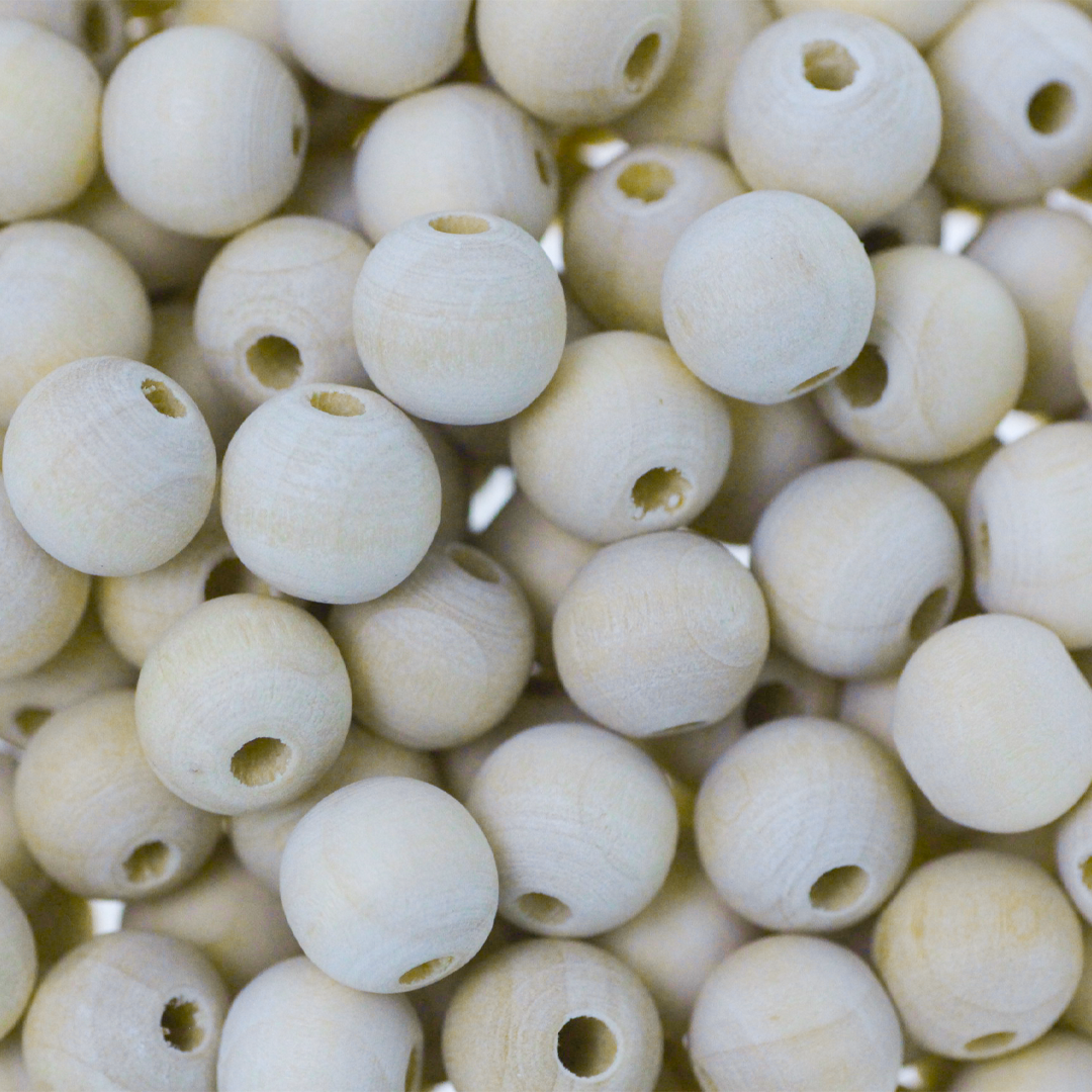 Unfinished Wood Beads, Natural, Available in various sizes