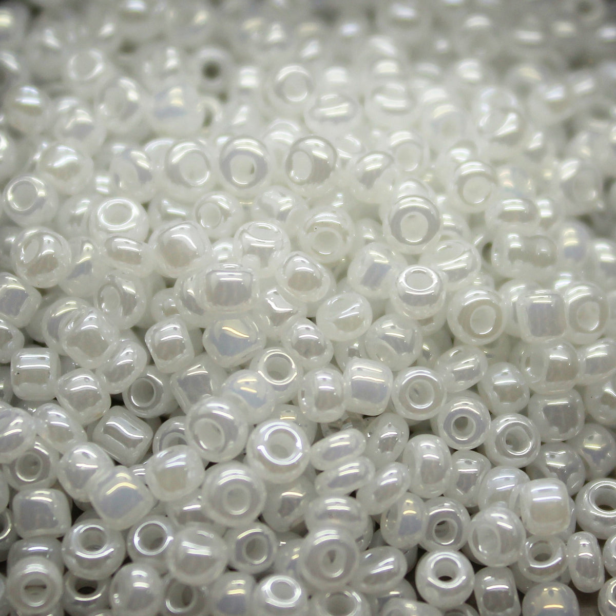 Seed Bead Bulk Bags - 8/0 - Off White Pearl Luster - 449g/13,000pcs