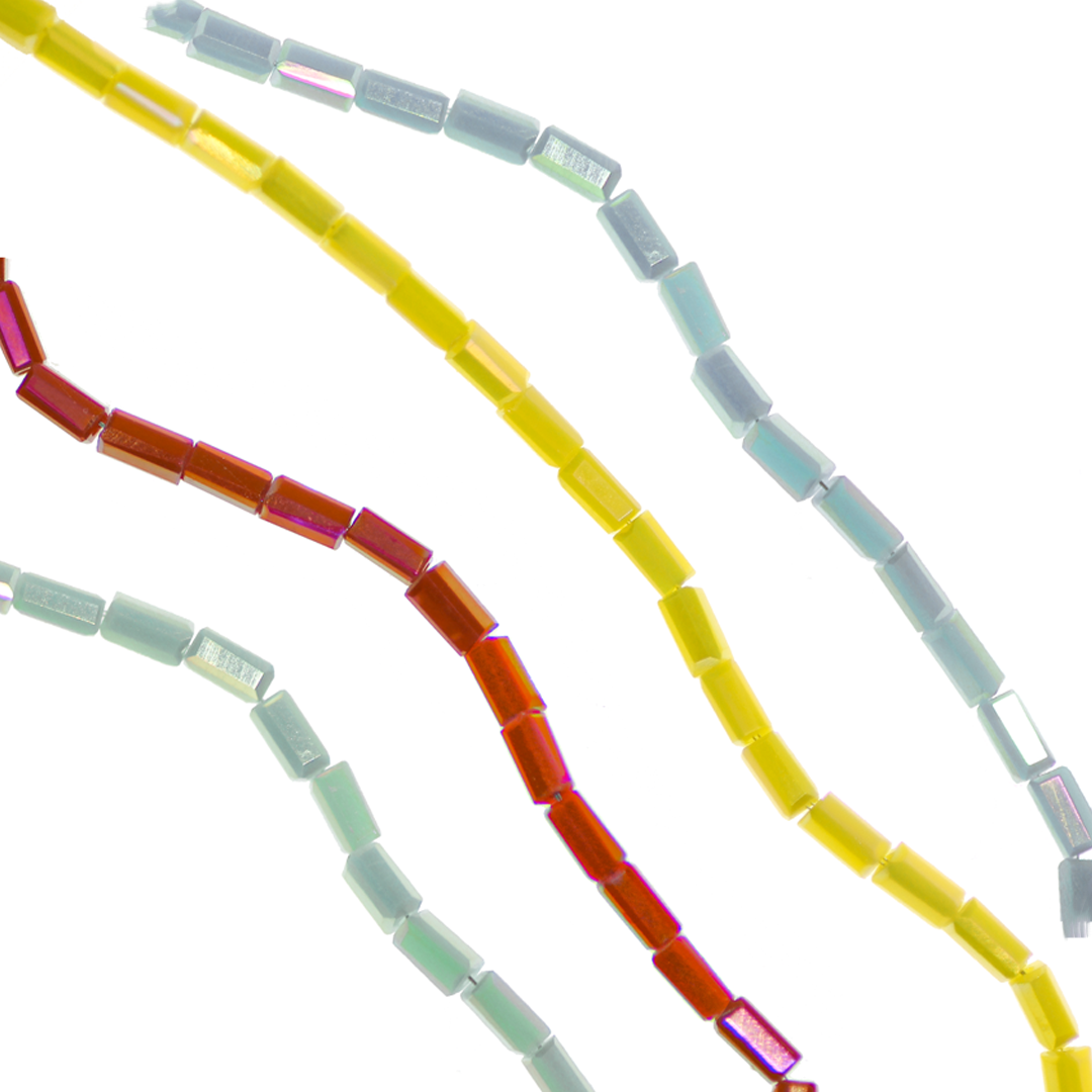 Glass Beads, Bugle, 5mm, Approx 95 pcs per strand, Available in Multiple Colours and Sizes