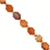 Faceted Hexagon Gemstones With Gold Spacer Bead, 8mm, Available in Various Gemstones