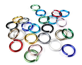 Jump Rings, HyperLynks Anodized Aluminum Round Wire, 16g AWG 1/4", 100pcs
