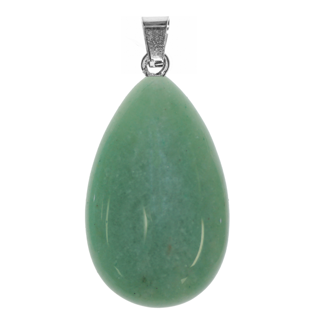 Teardrop Stone Pendant, Approx 38mm x 24mm, Available in Multiple Semi-Precious Stones - 1 pc