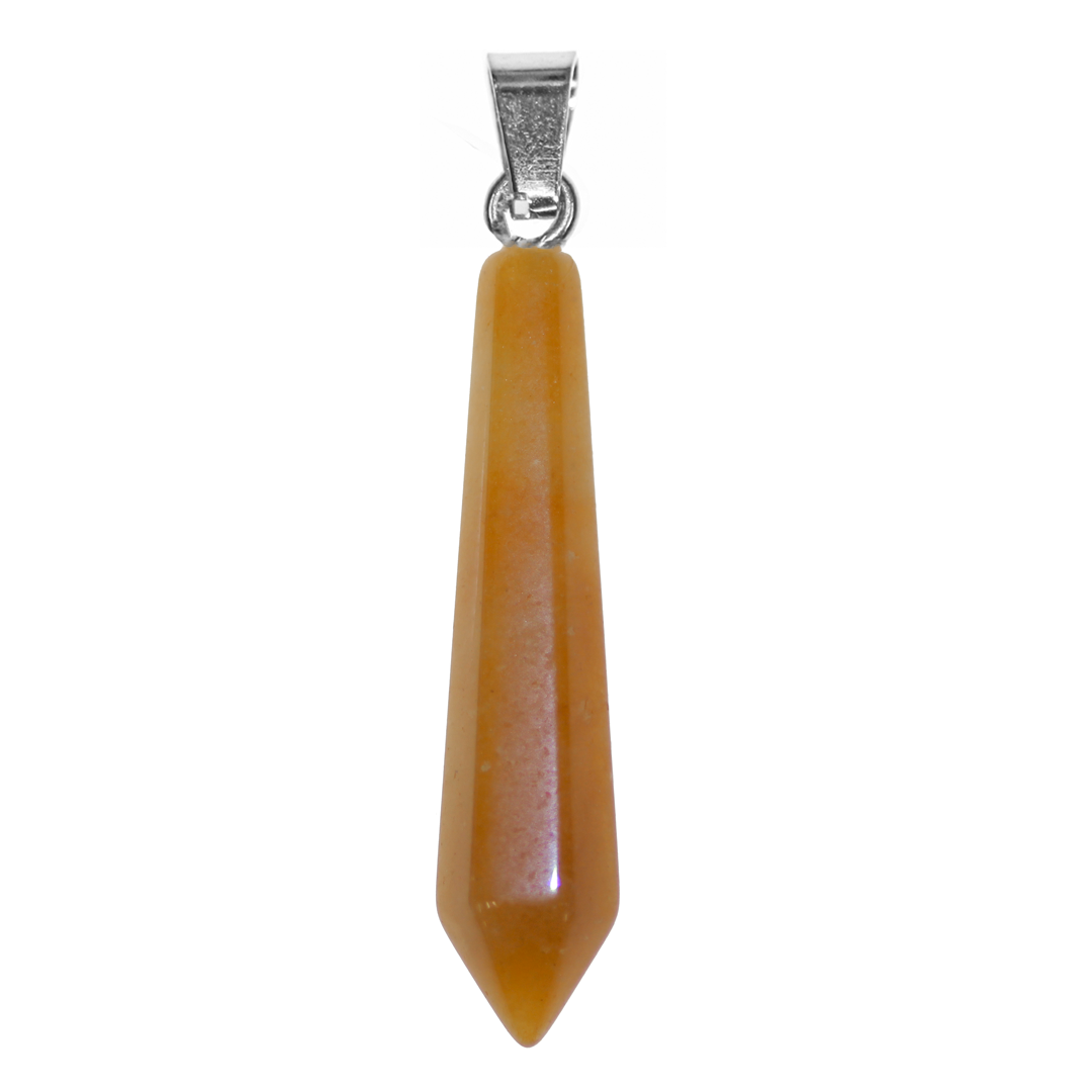 Wand Stone Pendant, 48mm x 10.5mm, Available in Multiple Semi-Precious Stones - 1 pc