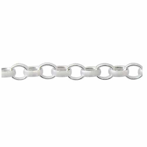 Chain, Oval Link Chain, Sterling Silver - Sold per Inch