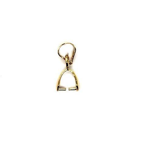 Bails, Oval Bails, Alloy, Light Gold, 13mm x 5mm, Sold Per pkg of 6 - Butterfly Beads