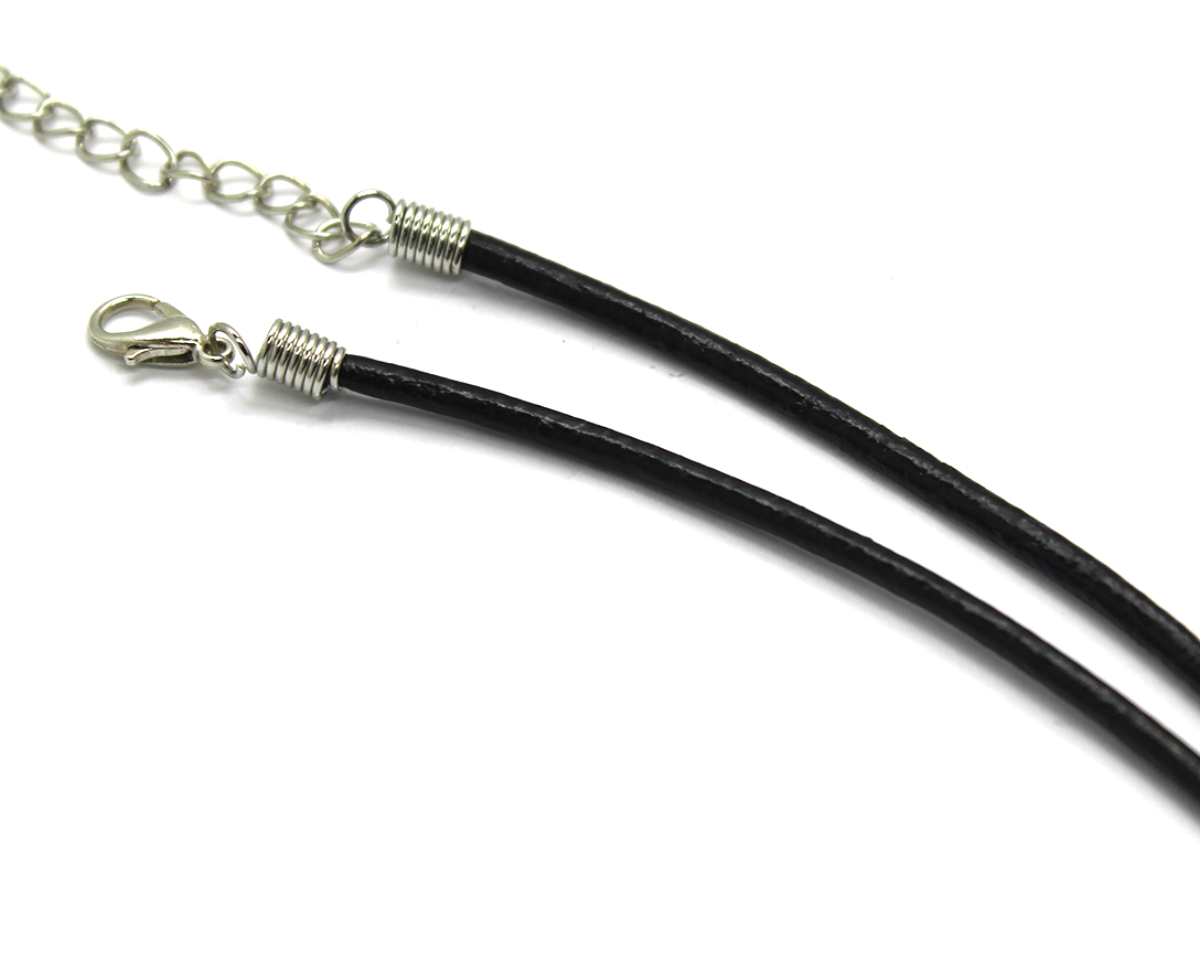 Cord, Leather Cord Necklace, Black, 3mm, 24inches L, Sold per piece