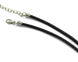Cord Leather Cord Necklace Black 3mm 24inches L Sold per