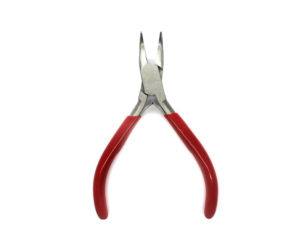 Tools, Pliers, Bent Nose, Stainless Steel, 4.9inches