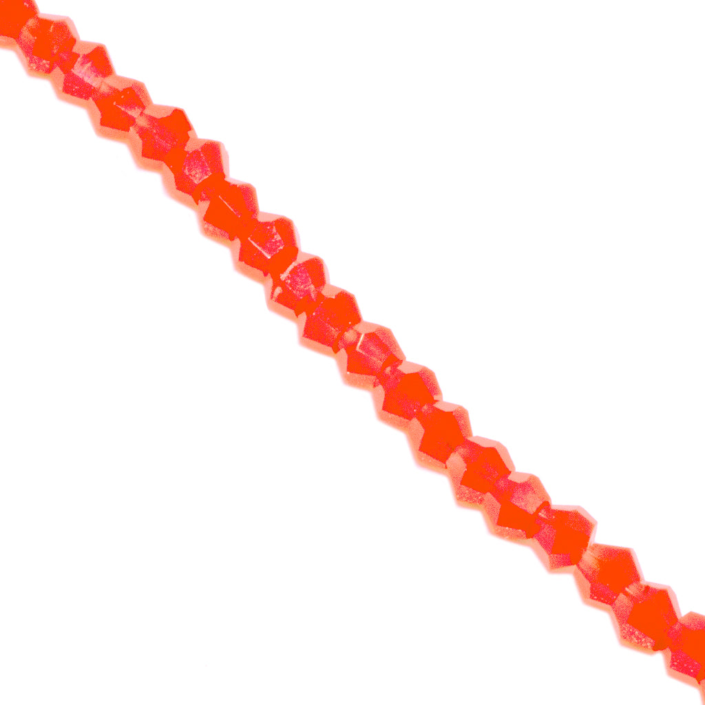 Glass Crystal, Bicone, Vermillion Red Opaque, 2mm, 190 pcs per strand
