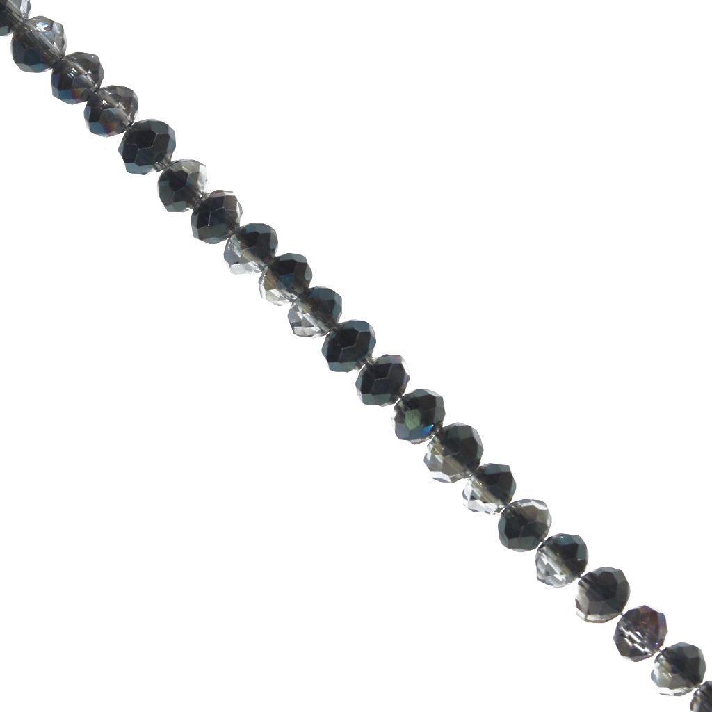 Glass Crystal, Rondelle, Galaxy Sparkle, 3mm X 2.5mm, Approx 120+ pcs/strand