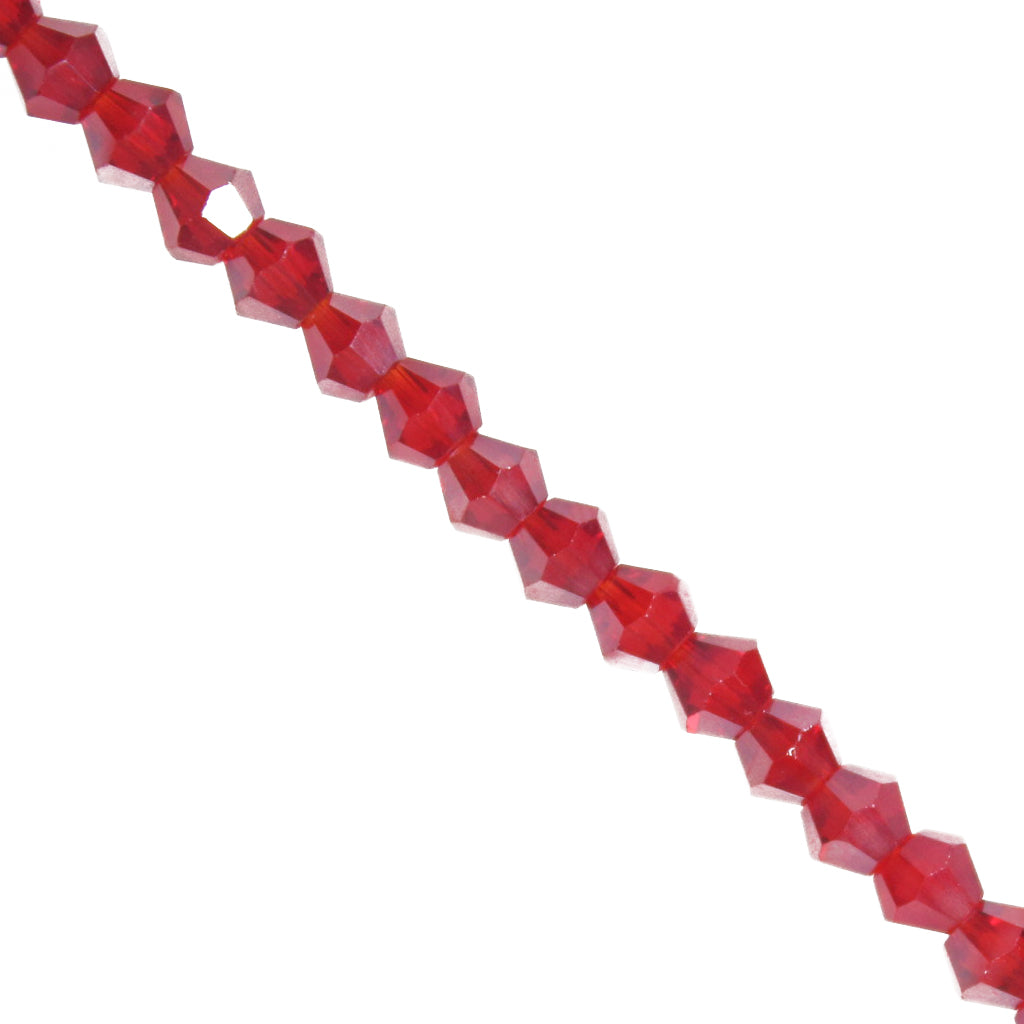 Glass Crystal, Bicone, 6mm, Approx 45 pcs per strand, Available in Multiple Colours