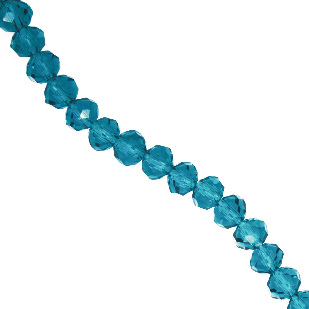 Glass Crystal Beads, Rondelle, Faceted, 4mm x 3.5mm, 105 pcs per strand, Available in Multiple Colours
