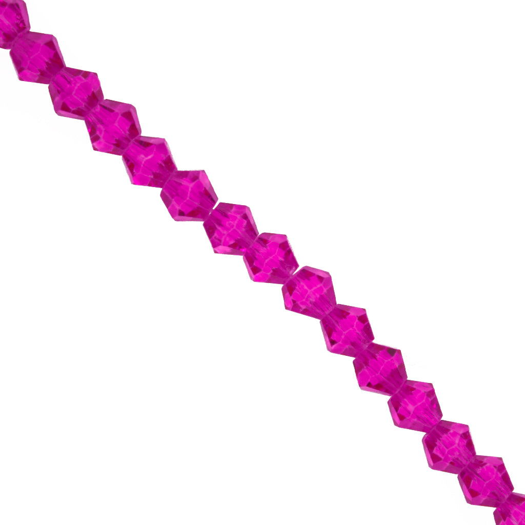 Glass Crystal Beads, Bicone, Faceted, 4mm, Approx 80 pcs per strand, Available in Multiple Colours