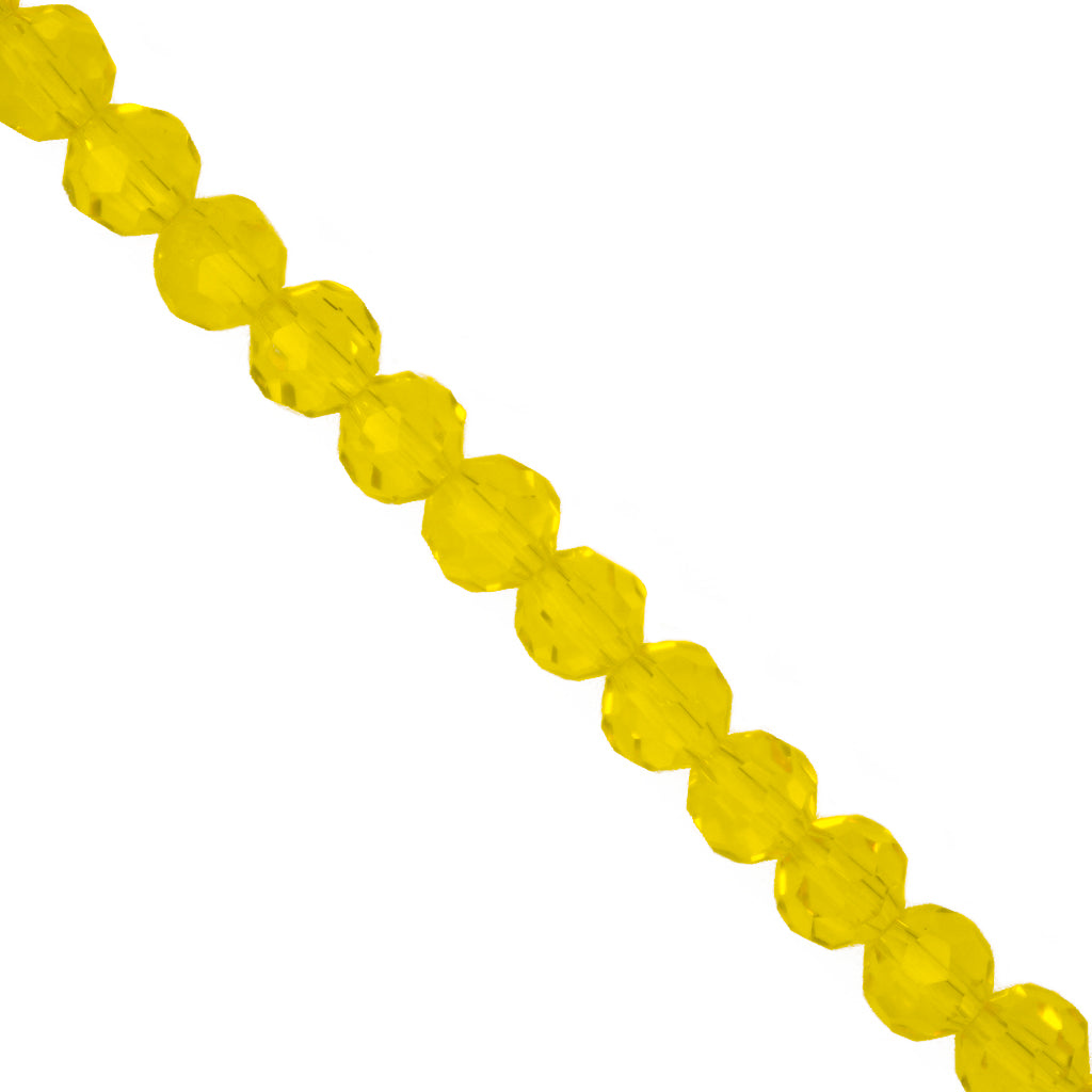 Glass Crystal Beads, Round, 4mm Approx 85 pcs per strand, Available in Multiple Colours