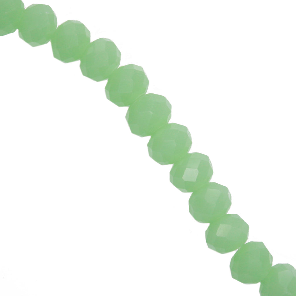 Glass Crystal, Rondelle, Frosted Mint Green, 3mm X 2.5mm, Approx 120+ pcs/strand