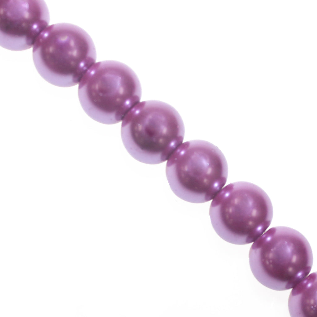 Glass Pearls, 6mm, Approx 140 pcs per strand, Available in Multiple Colour