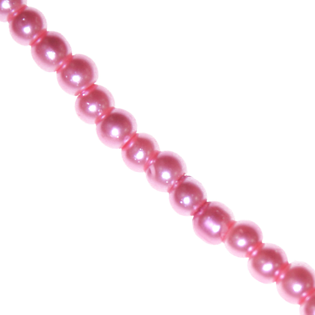Glass Pearls, 4mm, Approx 200 pcs per strand, Available in Multiple Colours